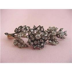 Victorian Diamond Floral Spray Brooch #1538316