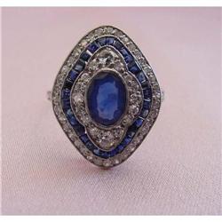 Edwardian Sapphire and Diamond Ring #1538318