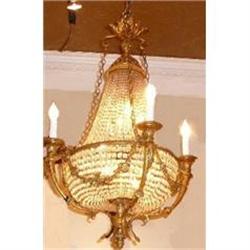 Antique French Beaded Crystal Chandelier #1538475