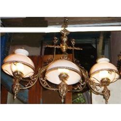 Antique Billiards Table Pool Table Chandelier #1538480