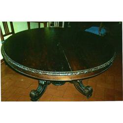 19th century Italian Pedestal   dining Table #1538622