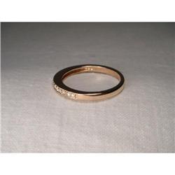 14K Pink Rose Gold Eternity Diamond Band Ring #1538803