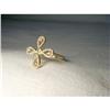Estate 14K YG Yellow Gold Diamond Cross Ring #1538813