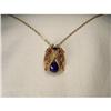 Image 1 : 18K YG Lapis Ruby LadyBug Pendant Necklace #1538814