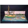 Old Miniature Folk Art Nautical Ship Diorama #1538843