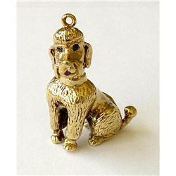 Vintage Large Sitting Poodle charm #1538910