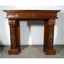 ARCHITECTURAL RELIEF ESTATE FIREPLACE MANTLE #1539012