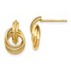 Image 1 : 14k Yellow Gold Circle Post Earrings