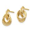Image 2 : 14k Yellow Gold Circle Post Earrings