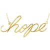 Image 1 : Natural 0.09 CTW Diamond "Hope" Expression Pendant Necklace 14KT Yellow Gold