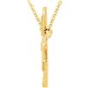 Image 3 : Natural 0.09 CTW Diamond "Hope" Expression Pendant Necklace 14KT Yellow Gold