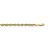 Image 1 : 14k Yellow Gold 3.75 mm Diamond Cut Silky Rope Chain - 24 in.