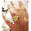 Image 4 : Natural 3.27 CTW Elongated Radiant Cut Canary Light Yellow Diamond Ring 14KT Two-tone