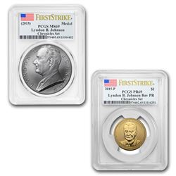 2015 Lyndon B. Johnson Coin & Chronicles Set MS/PF-69 NGC