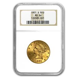 1901-S $10 Liberty Gold Eagle MS-64 NGC