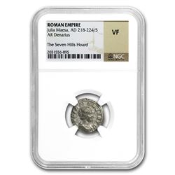 Roman Silver Denarius Julia Maesa (218-224/5 AD) VF NGC