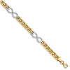Image 1 : 14K Two-tone Polished Infinity Bracelet - 7.5 in.