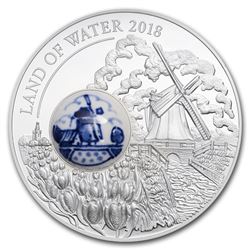2018 Cook Islands Silver Royal Delft„¢ Land of Water Windmill