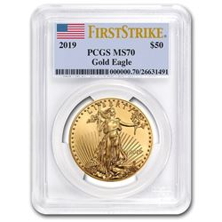 2019 1 oz Gold American Eagle MS-70 PCGS (FirstStrike®)