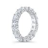Image 4 : Natural 7.02 CTW Asscher Cut Diamond Eternity Ring 18KT White Gold