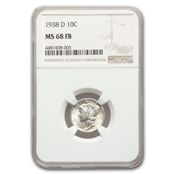 1938-D Mercury Dime MS-68 NGC (FB)