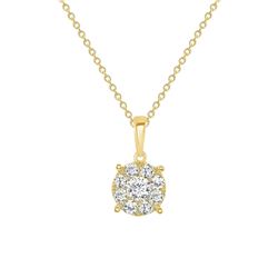 Natural 0.62 CTW Frost Yourself Diamond Necklace 14KT Yellow Gold