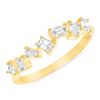 Image 1 : Natural 0.55 CTW Stackable Baguette Diamond Ring 18KT Yellow Gold