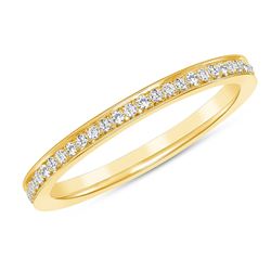 Natural 0.22 CTW Pave Diamond Ring 14KT Yellow Gold