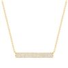 Image 4 : Natural 0.14 CTW Rectangle Diamond Bar Necklace 18KT Yellow Gold