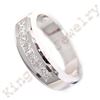 Image 3 : Natural 1.02 CTW Princess Cut Channel Set Diamond Wedding Ring 14KT White Gold