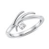 Natural 0.22 CTW Rose Tier Diamond Ring 18KT White Gold