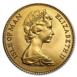 Isle of Man Gold 1/2 Sovereign BU (Random Dates)
