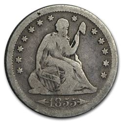 1855-S Liberty Seated Quarter VG
