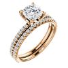 Natural 2.22 CTW Under-Halo Cushion Cut Diamond Ring 14KT Rose Gold