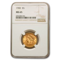 1900 $5 Liberty Gold Half Eagle MS-65 NGC