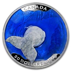 2018 Canada 5 oz Silver Whale's Tail Soapstone Sculpture