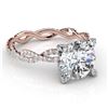 Natural 2.87 CTW Round Cut Diamond Infinity Engagement Ring 14KT Rose Gold