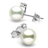 White Akoya Pearl and Diamond Radiance Earrings