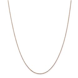 14k Rose Gold .8 mm Diamond-cut Cable Chain Necklace - 18 in.