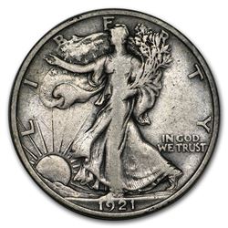 1921-S Walking Liberty Half Dollar VF