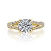 Image 3 : Natural 2.32 CTW Round Cut Split Shank Pave Diamond Ring 14KT Yellow Gold