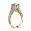 Image 4 : Natural 2.32 CTW Round Cut Split Shank Pave Diamond Ring 14KT Yellow Gold