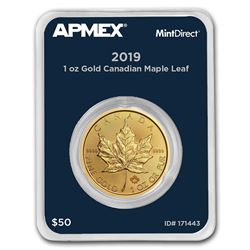 2019 Canada 1 oz Gold Maple Leaf (MintDirect® Single)