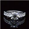 Image 1 : Natural 2.02 CTW Round Cut Diamond Engagement Ring 18KT White Gold