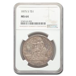 1875-S Trade Dollar MS-64 NGC