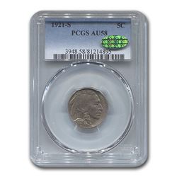 1921-S Buffalo Nickel AU-58 PCGS CAC