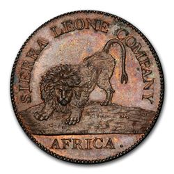 1791 Sierra Leone Company AE Cent PR-64 PCGS (Brown)