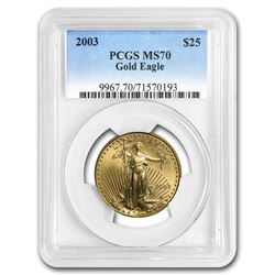 2003 1/2 oz Gold American Eagle MS-70 PCGS