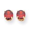 Image 2 : 14k 5 mm Garnet Post Earrings