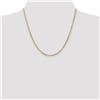 Image 2 : 14k Gold 3 mm Open Concave Curb Chain Necklace - 20 in.